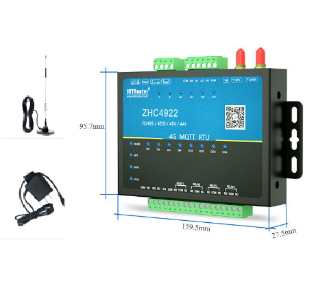 Circuit Integrated 4G RTU Controller LTE Antenna M2M Modbus Industrial Grade